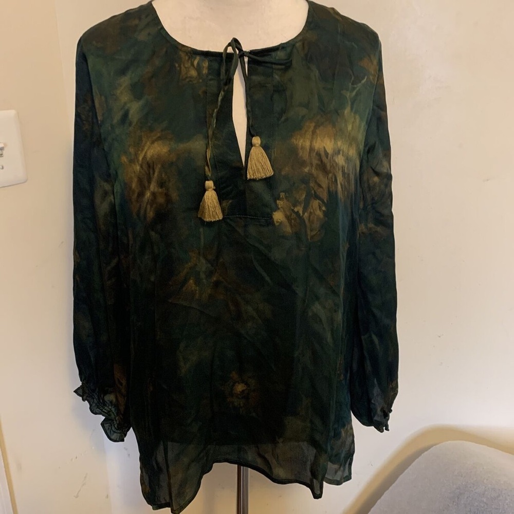 NWT Johnny Was Workshop Peasant Blouse Size Small Multicolored Style